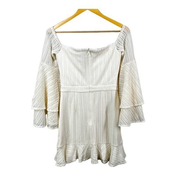 NWT Michael Costello x Revolve‎ Boho White Orchid Off Shoulder White Mini Dress - Picture 11 of 11